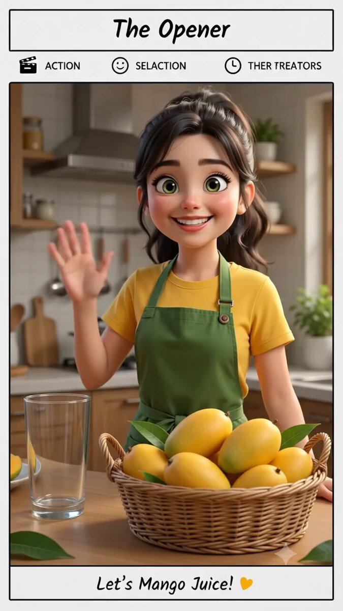 Pixar Style Food Making Video