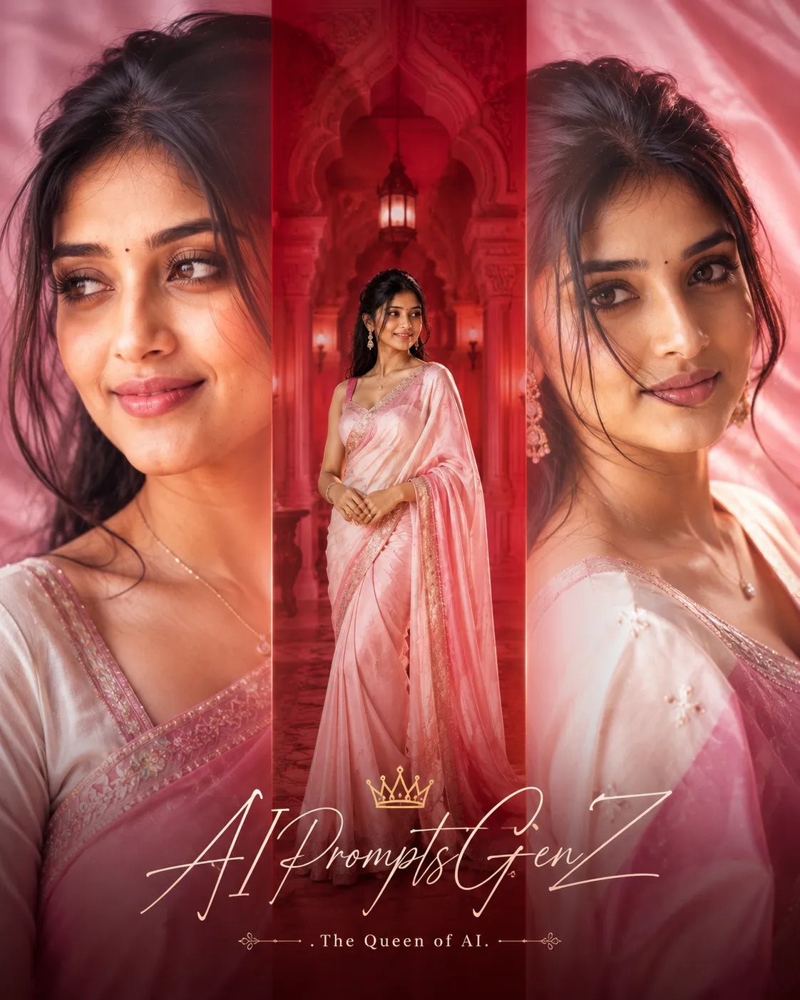 A Uploaded image Create a luxurious cinematic same dress eyes, and an elegant calm expression.