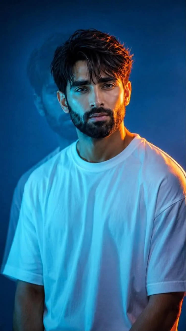 Prompt: Create an ultra-photorealistic cinematic studio portrait based on the reference image.