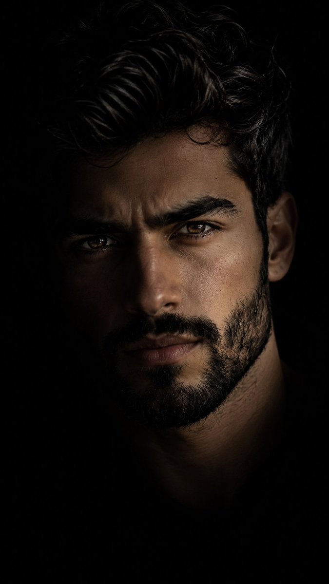 Image created on Gpt 2 Prompt: Ultra-realistic, cinematic, high-fashion close-up portrait of a strikingly handsome young man in his early