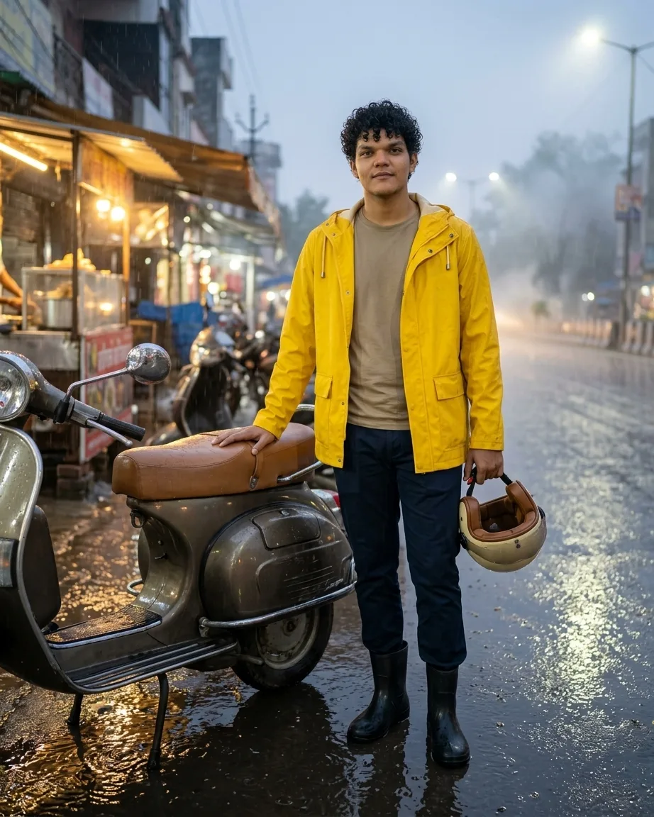 Scooter in Rain