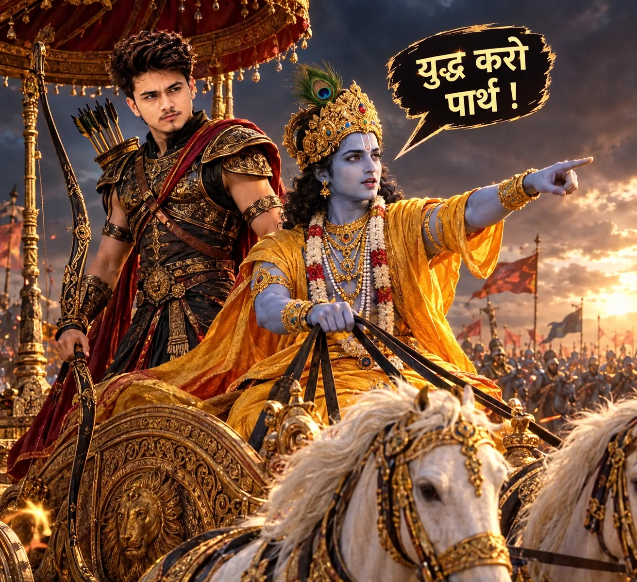 Use the uploaded character reference image as the EXACT facial identity reference for Arjun.