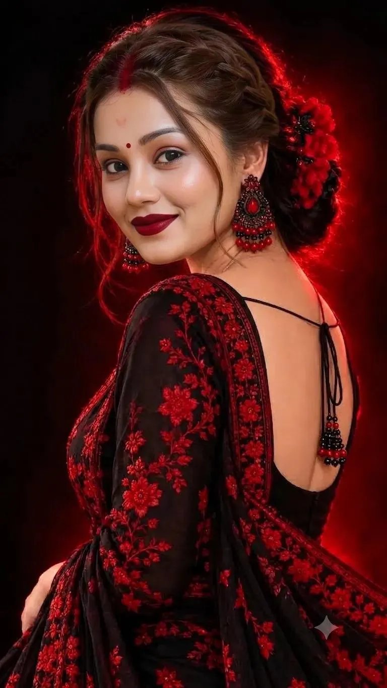 Cinematic Saree Portrait
