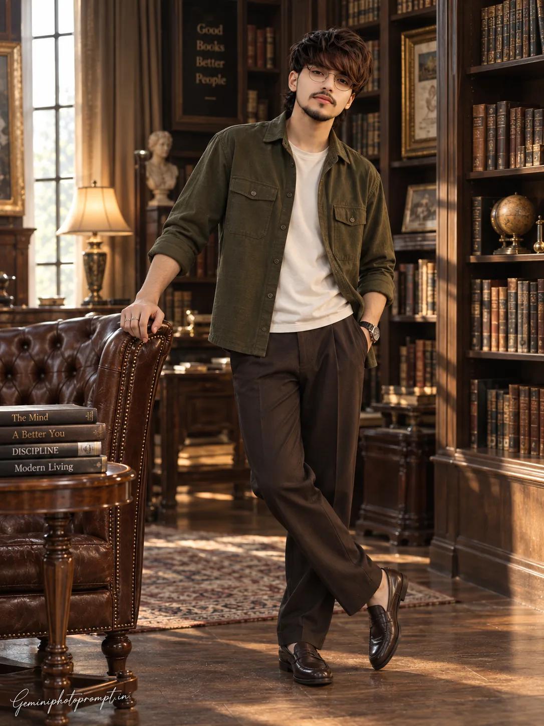 CREATE A HIGHLY REALISTIC FULL-BODY CINEMATIC FASHION PORTRAIT OF THE EXACT SAME ADULT MAN FROM THE UPLOADED REFERENCE PHOTO, STANDING
