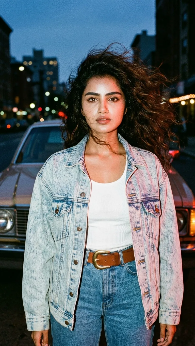 Create an authentic late-1980s 35mm snapshot using the uploaded photograph as the EXACT identity reference.