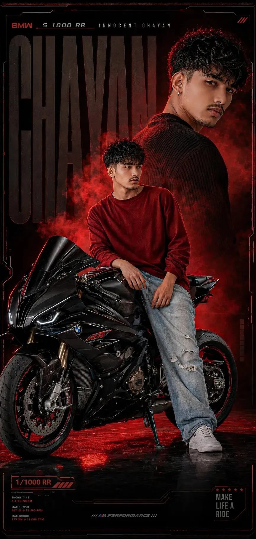 Sport motorcycle poster