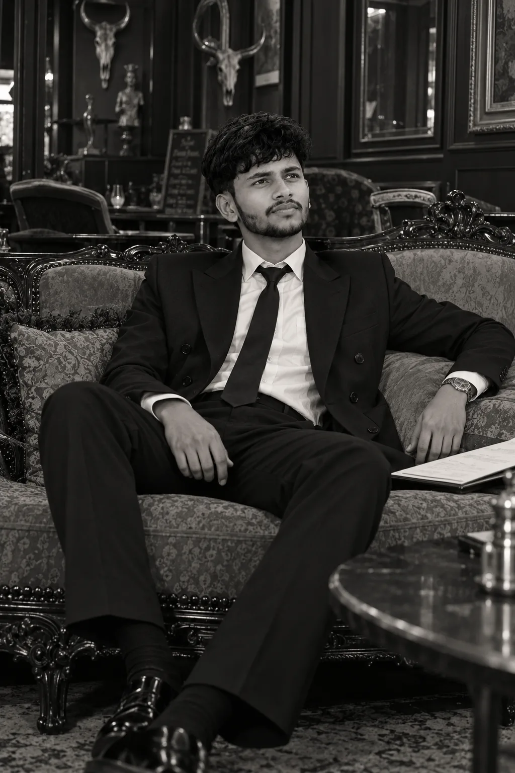 Midnight Vintage Lounge Portrait