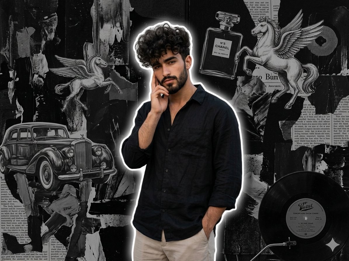 Stylish Man Grunge Collage