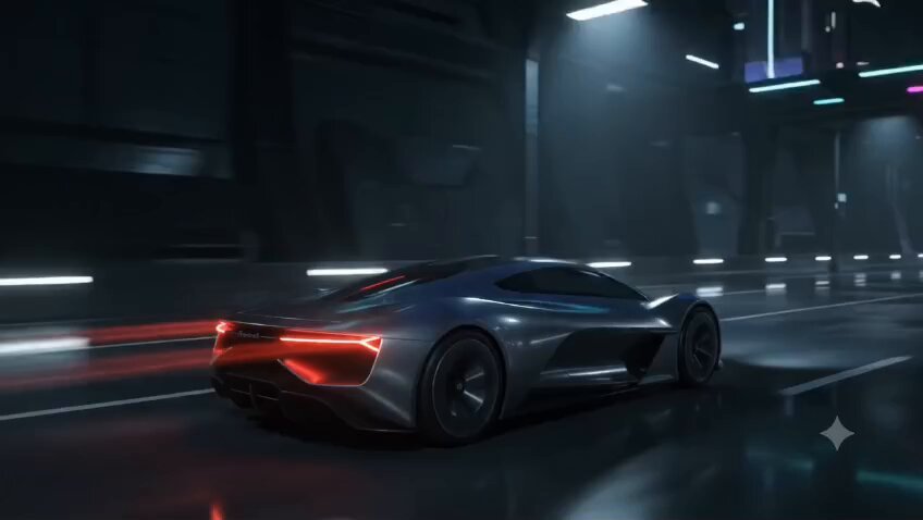 Futuristic Car Portal Transformation