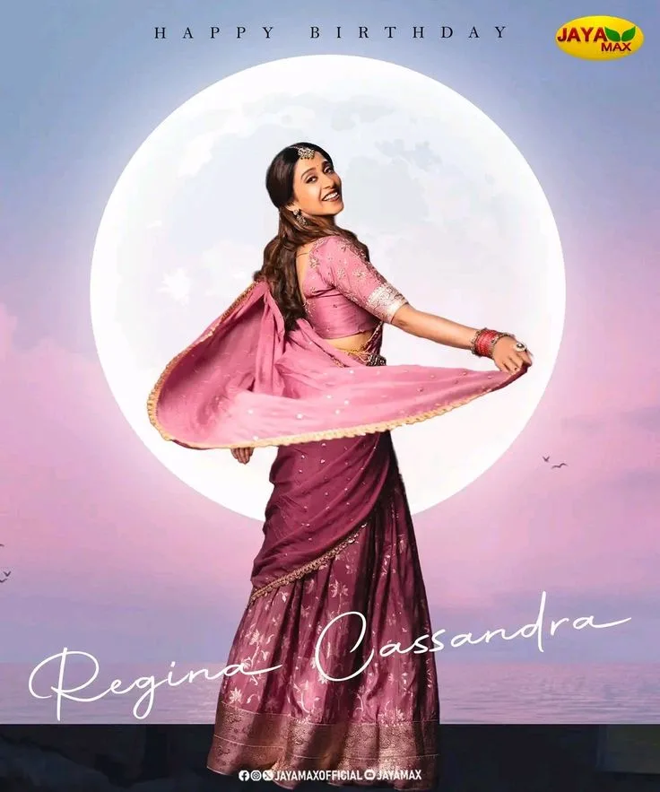 A photorealistic vertical aesthetic poster featuring the young South Asian woman from the reference image, faithfully preserving her exact