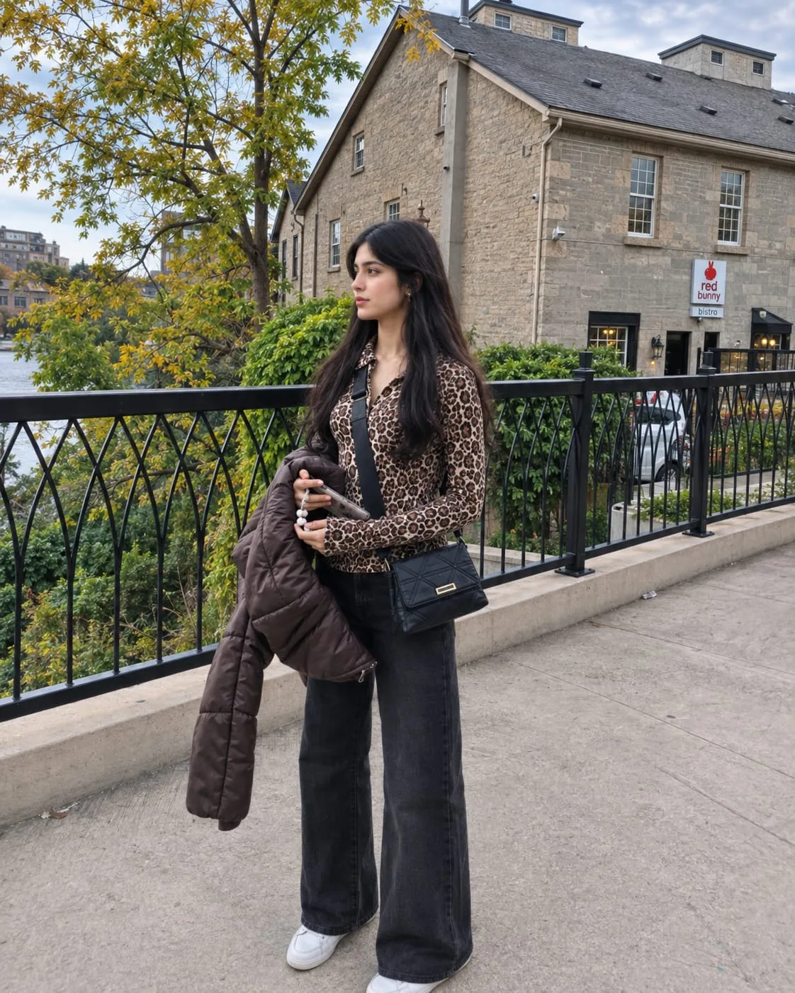 Create an ultra-realistic, high-detail full-body lifestyle portrait photograph (4:5) of the same young South Asian woman from the uploaded