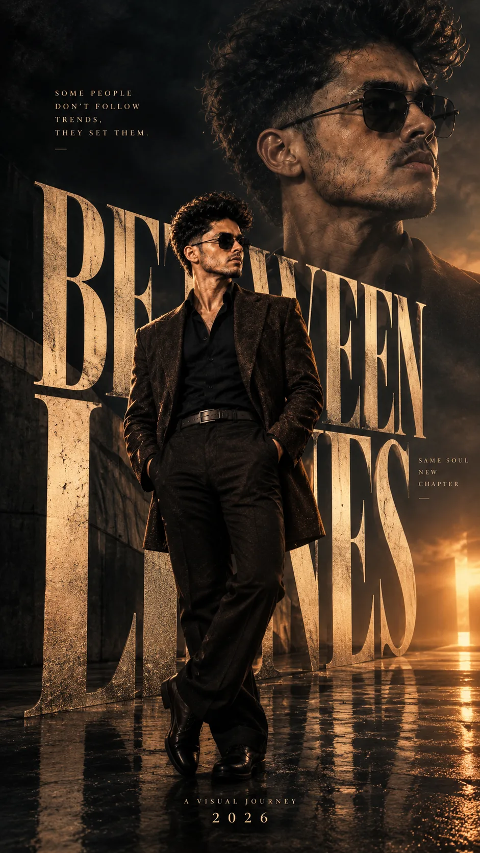 Create a 9:16 high-end spatial portrait editorial poster.