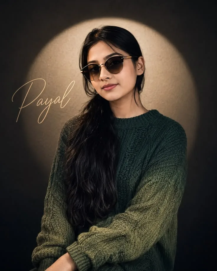 Use my uploaded photo as the exact face and identity reference A high-quality cinematic portrait of an 18-year-old girl named Payal.