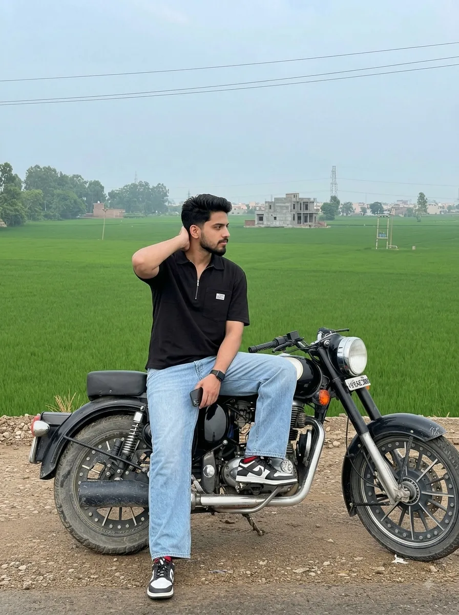 Bullet Bike Aesthetic Portrait