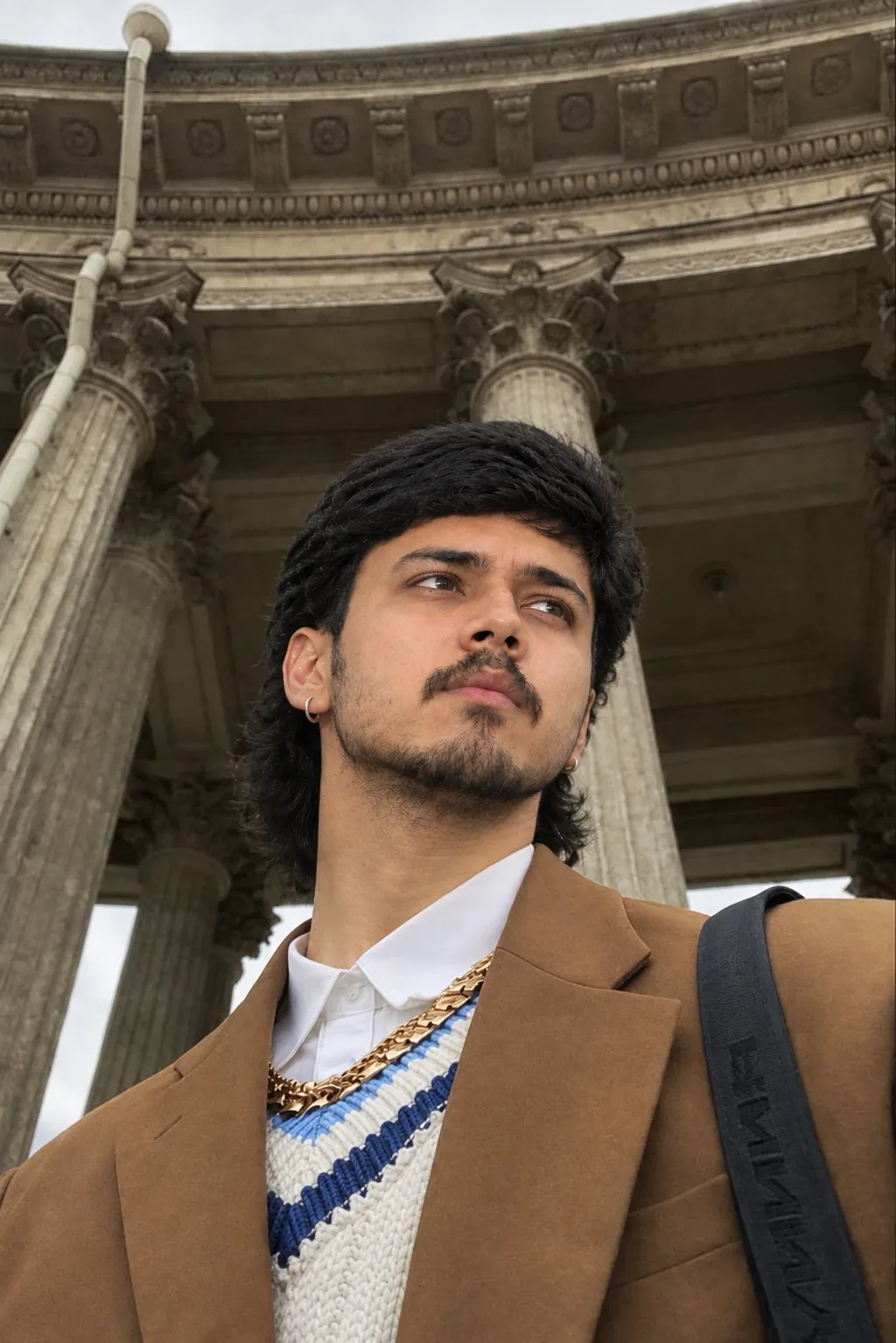 Create an ultra-photorealistic cinematic fashion portrait matching the uploaded reference image as closely as possible.