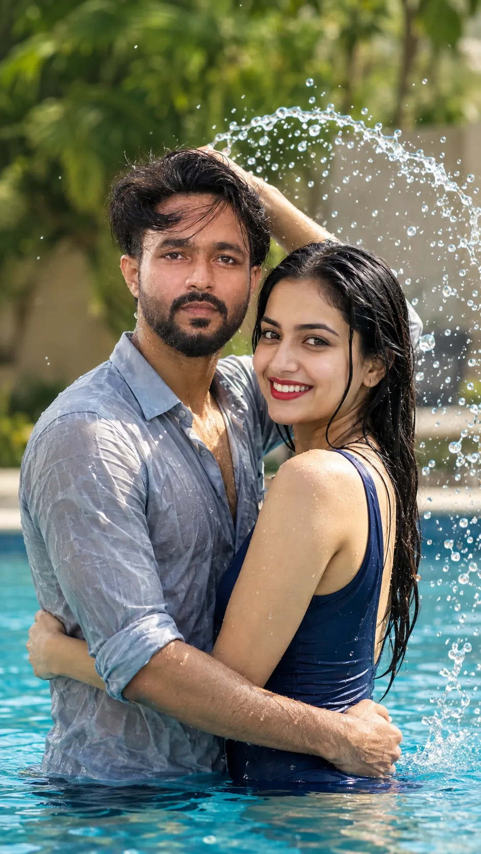COPY-PASTE PROMPT Create a photorealistic, high-end cinematic vertical 9:16 romantic couple portrait, closely inspired by the uploaded