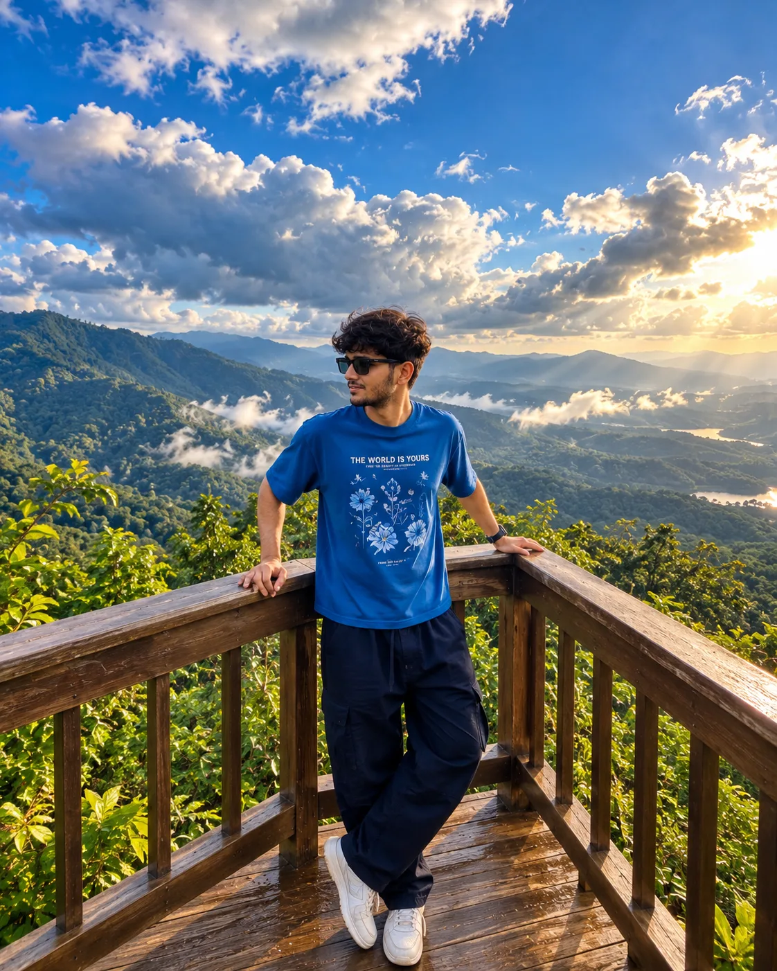Create an ultra-realistic, high-resolution cinematic travel portrait based closely on the uploaded reference image.
