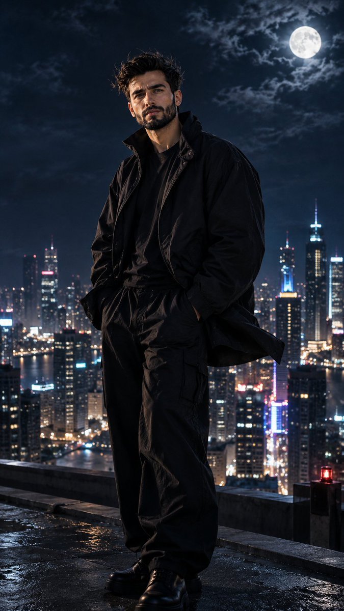 Luxury Fashion Rooftop Portrait