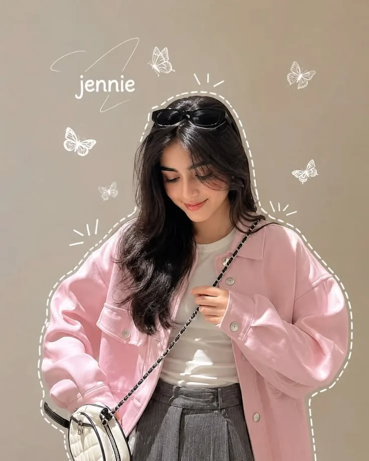 Create a highly realistic aesthetic fashion portrait closely matching the reference image.