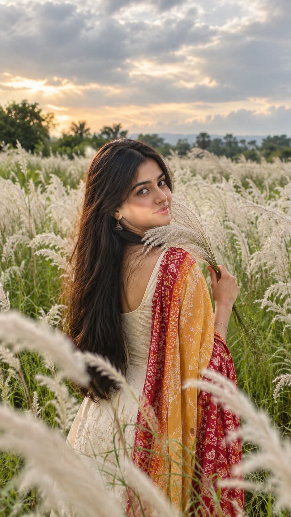 Realistic South Asian Woman Portrait