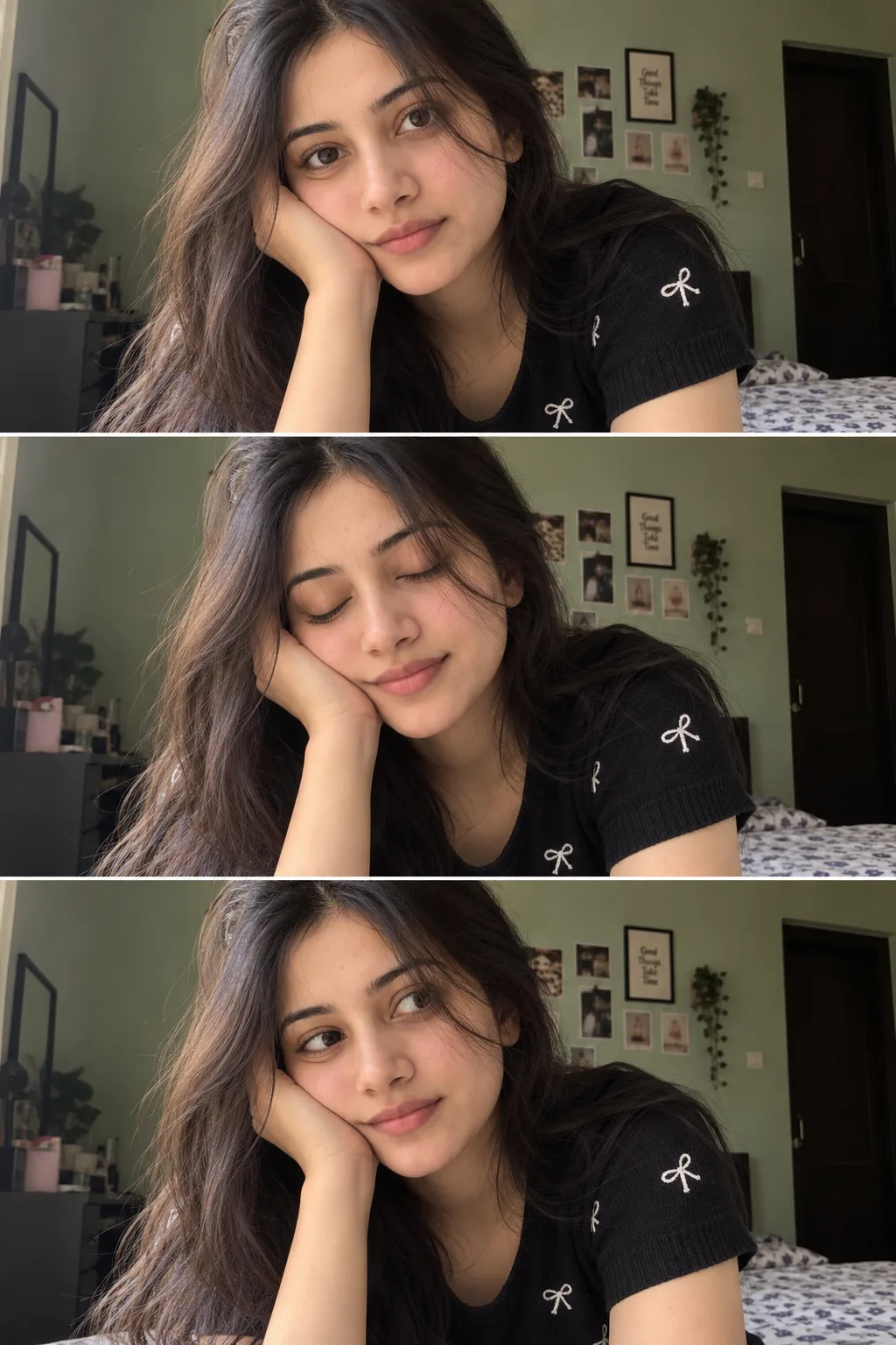πΈ Exact Image Generation Prompt Create an ultra-realistic 3-panel vertical portrait collage based specifically on the uploaded reference