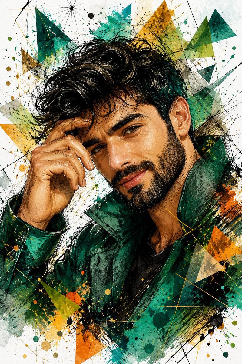 Image created on Gpt 2 Prompt: Create an ultra-detailed artistic portrait of a handsome young man inspired by the uploaded reference