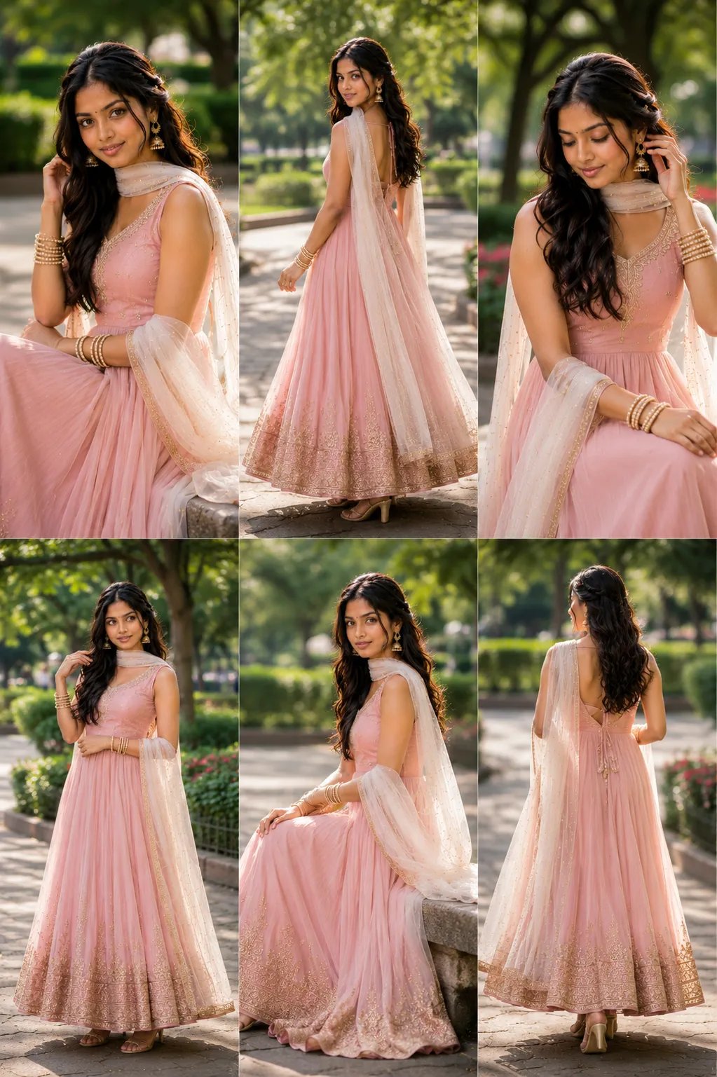 π©· π©· π©· Pinky π·π·π· A high-quality, hyper-realistic full-body portrait of a beautiful South Asian woman with long, flowing dark hair and