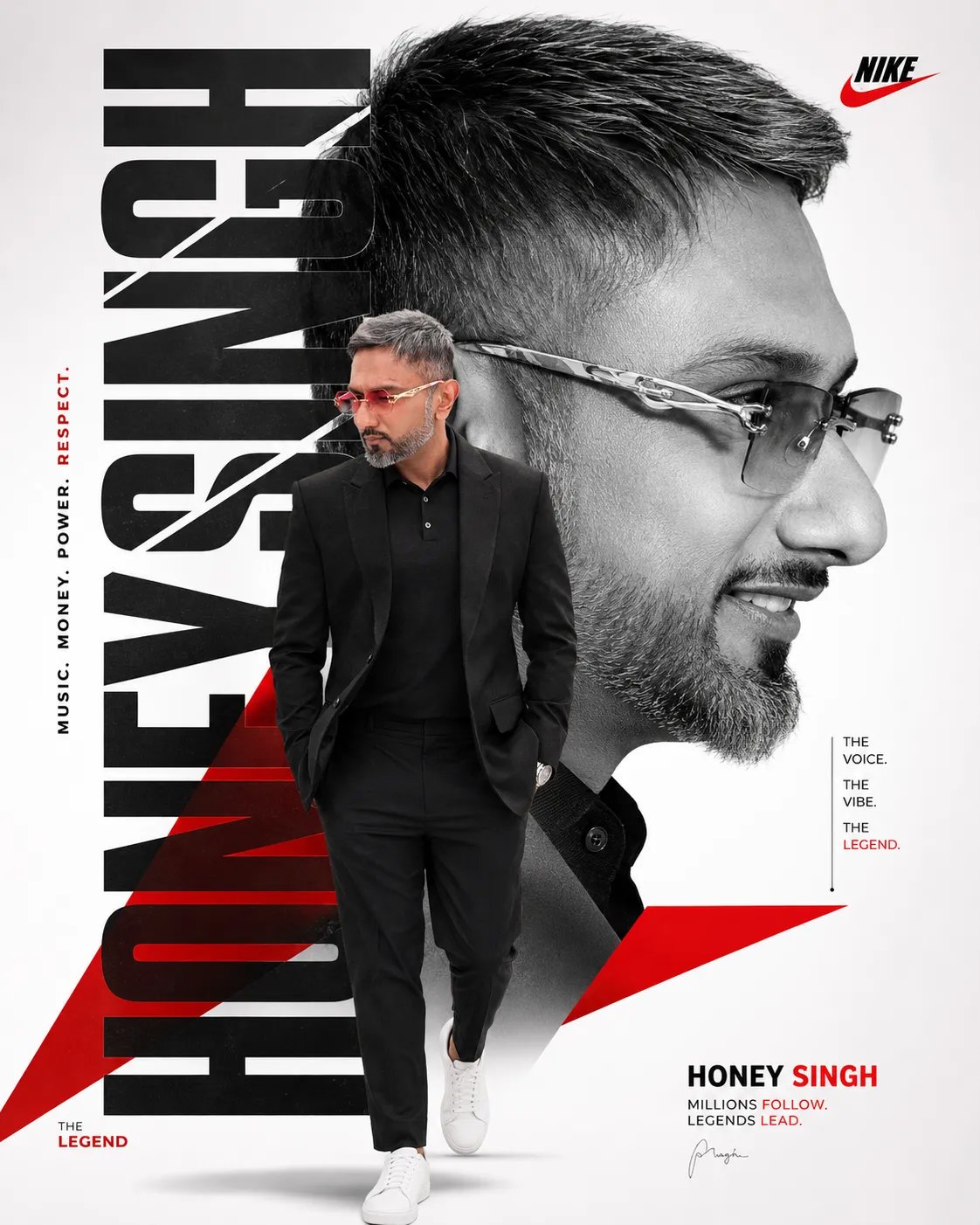 Man's minimalist sports poster