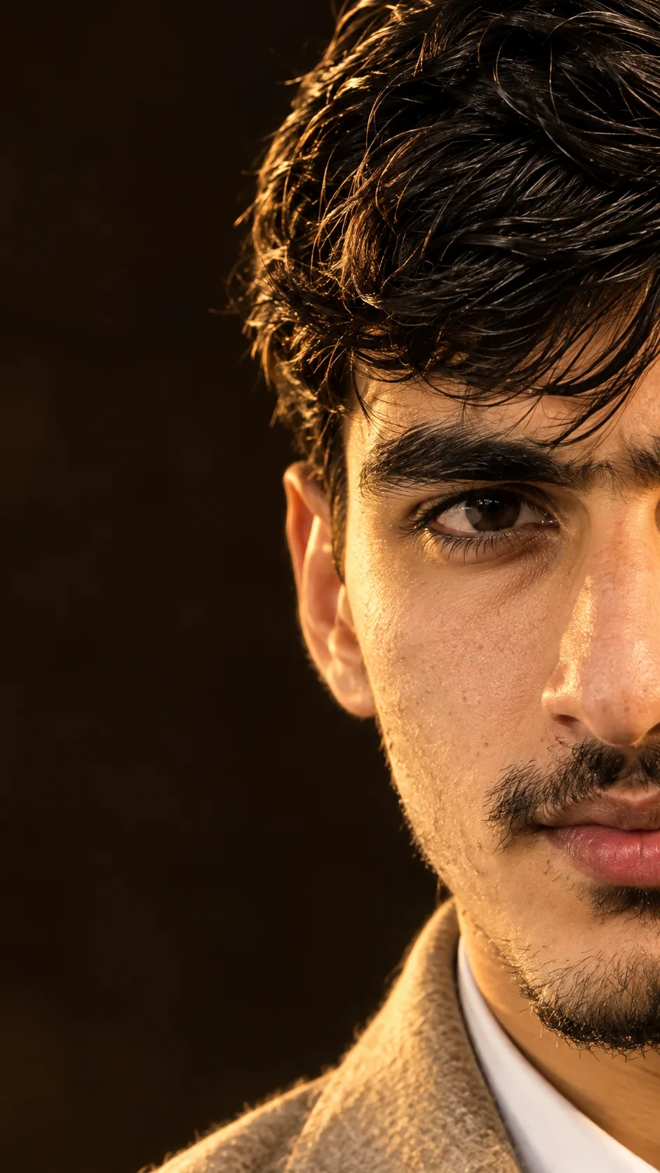 📸 Exact Image Generation Prompt Create an ultra-realistic cinematic extreme close-up portrait closely matching the uploaded reference