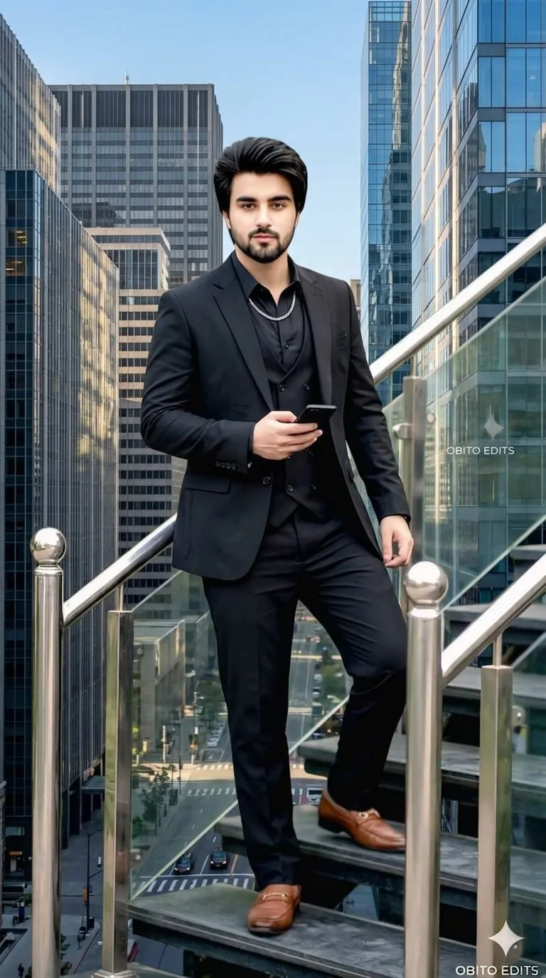 A photorealistic full-body portrait of the young man seen in image_36.png, maintaining his exact facial features, neat beard, and specific