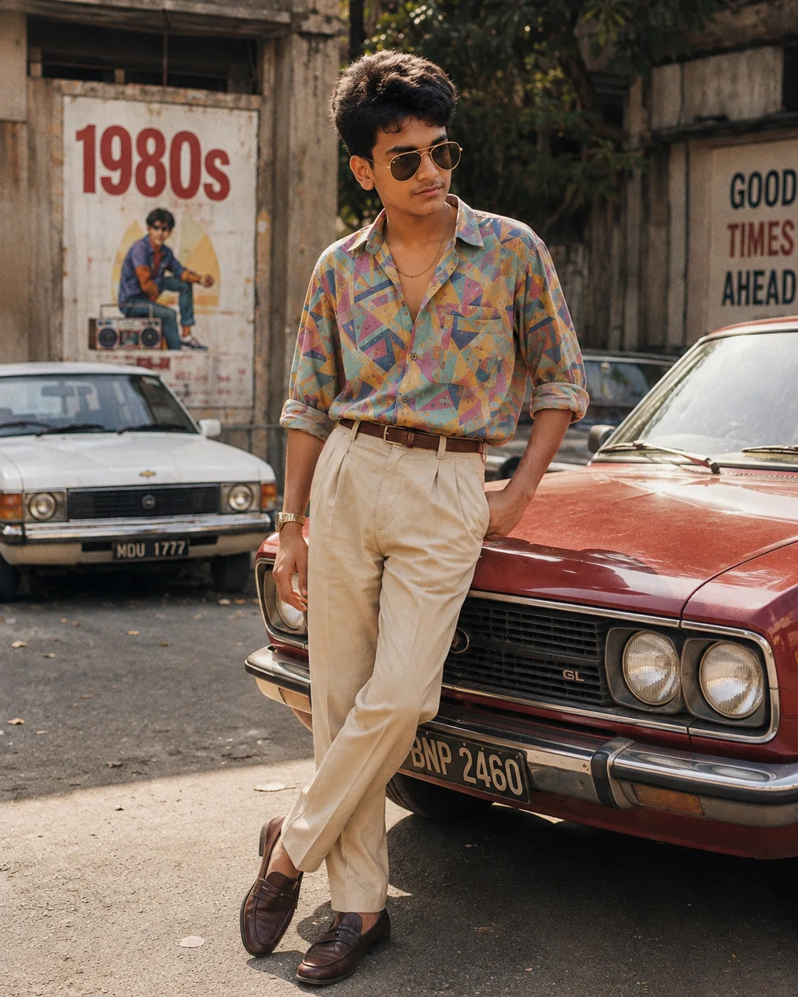 A full-length medium shot of a realistic 14-YEAR-OLD SOUTH ASIAN BOY, using my uploaded reference image ONLY as the identity source.