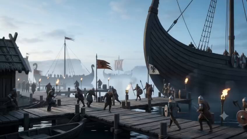 Miniature Viking Harbor