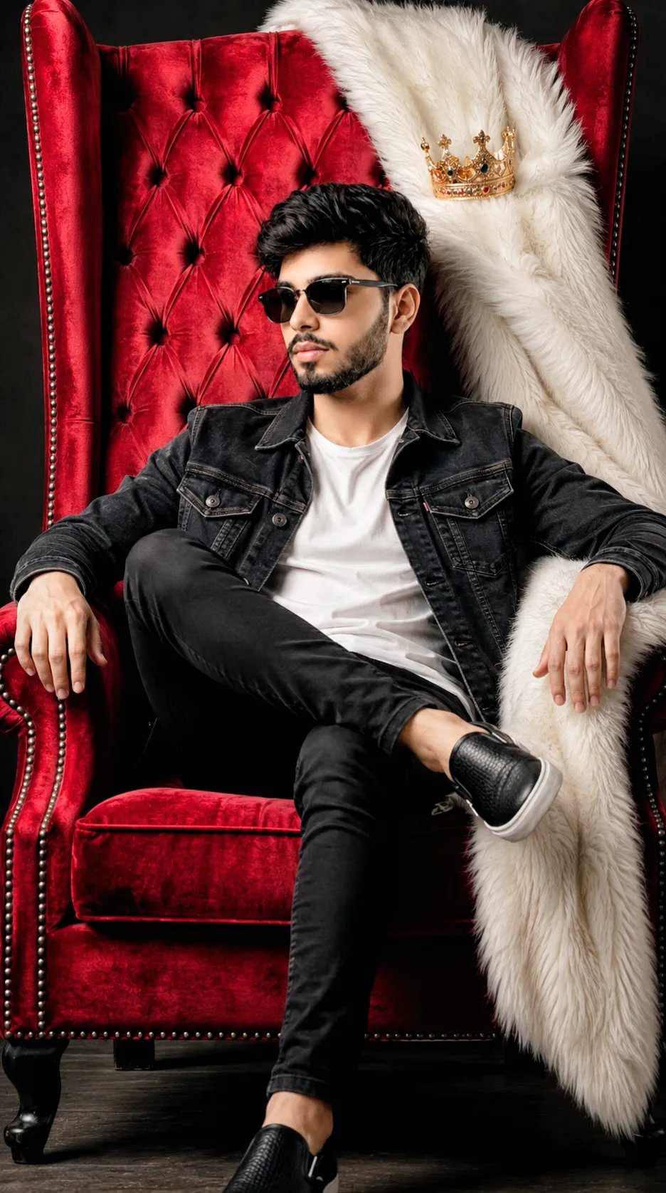 Man on Red Velvet Throne