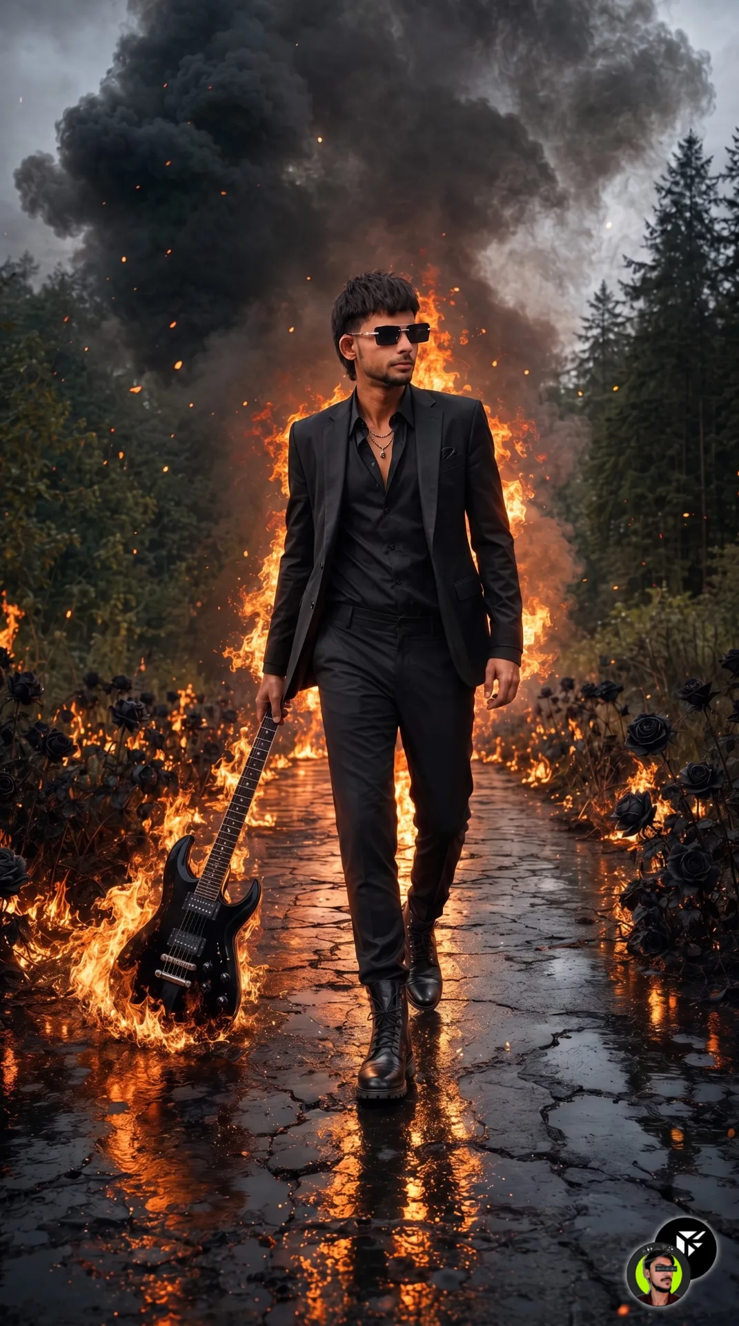 Create an ultra-realistic, high-end cinematic fantasy fashion photograph in a STRICT 9:16 VERTICAL composition, closely recreating the