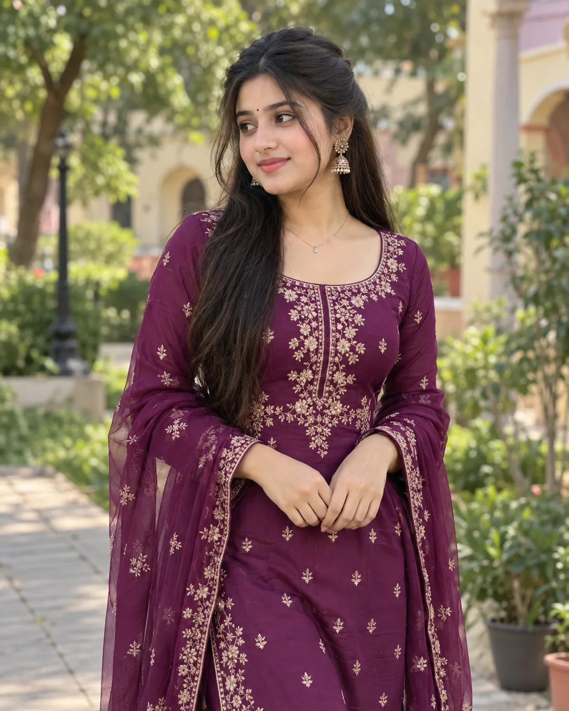 πΈ Exact Image Generation Prompt > Create an ultra-realistic cinematic outdoor portrait of a beautiful young adult South Asian woman,