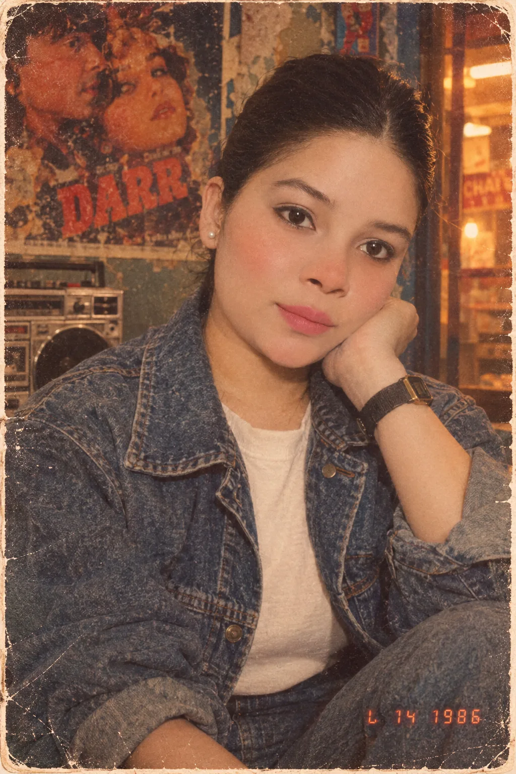 Create an ultra-photorealistic cinematic 1980s Indian vintage portrait of ME, using my uploaded personal photograph as the PRIMARY IDENTITY
