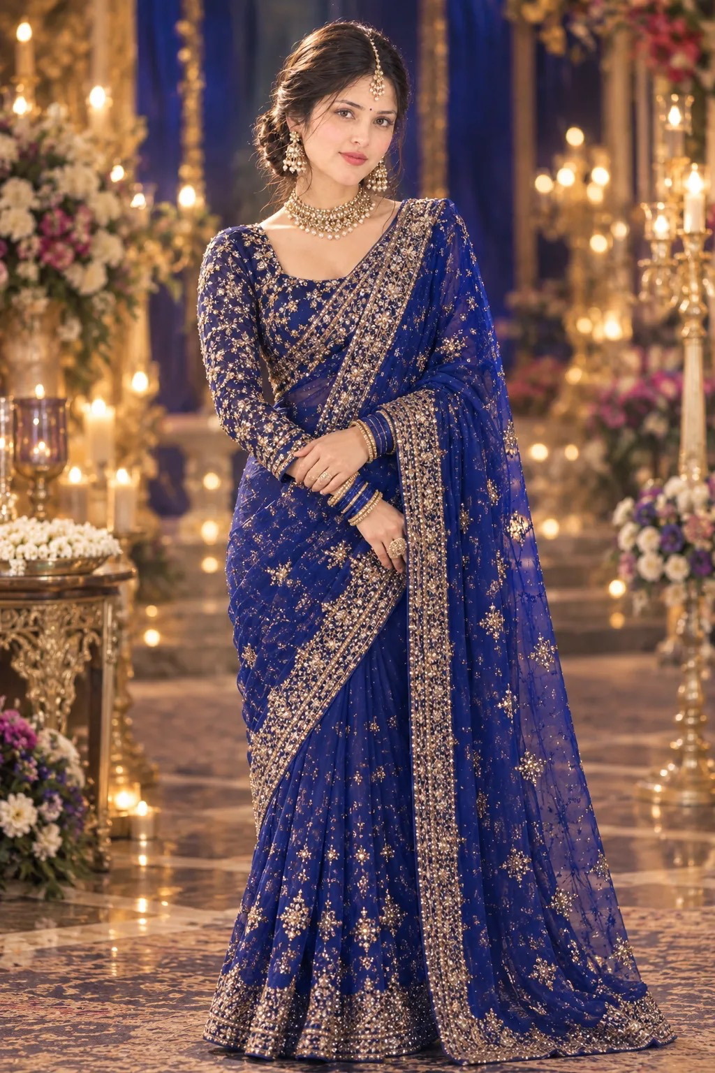 Creating an elegant Bollywood heroine portrait.