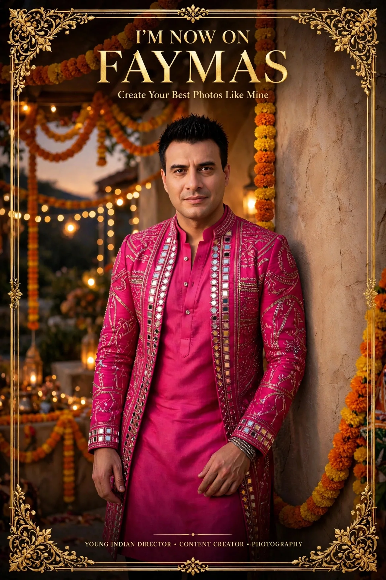 8K ultra HD photo, same face as reference photo, 100% same facial features do not change face, young Indian man standing pose leaning on