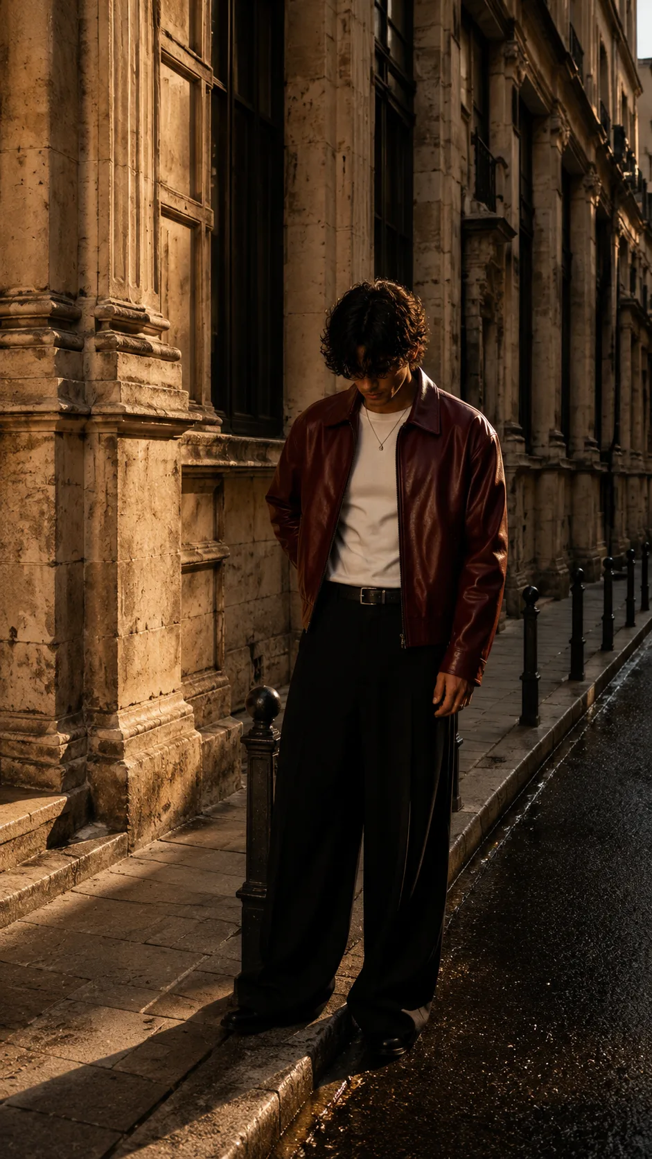 Exact Image Recreation Prompt Create a highly photorealistic cinematic fashion editorial photograph of a stylish young adult man standing