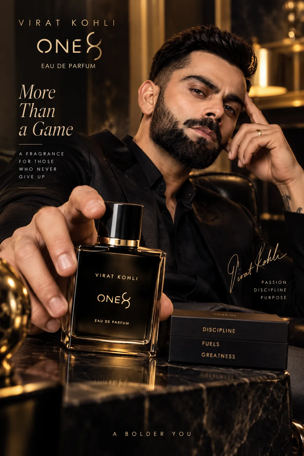 Create a premium, photorealistic luxury product advertisement using ALL PROVIDED REFERENCE IMAGES.
