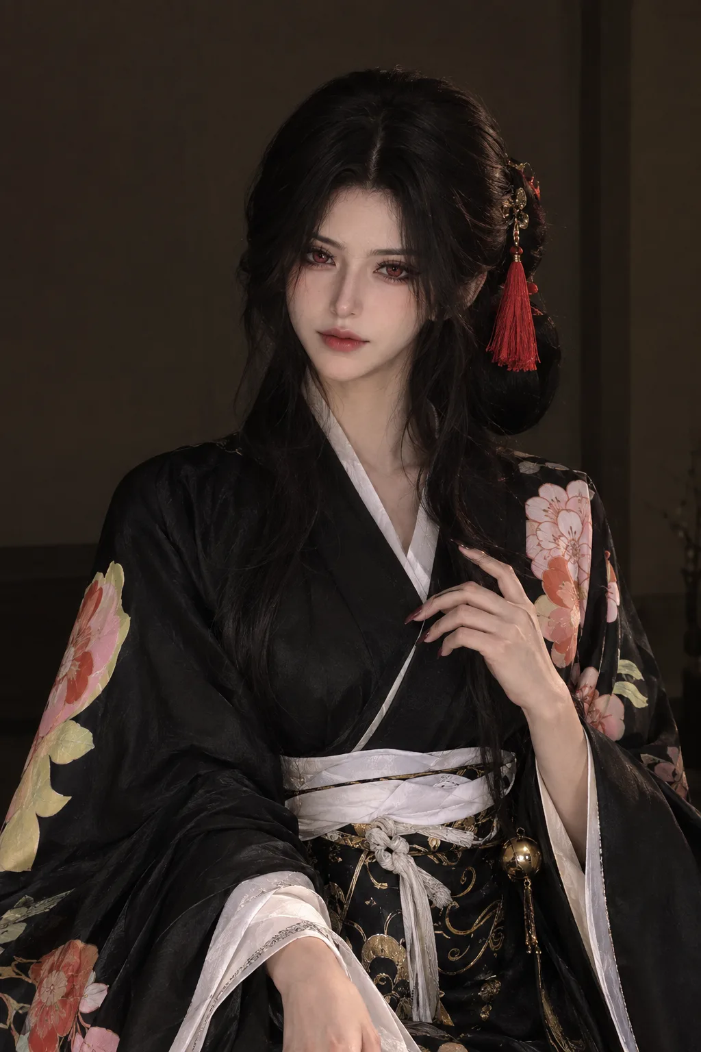 Ultra-realistic high-resolution fantasy cosplay portrait of a beautiful young adult woman, inspired by the uploaded reference image.