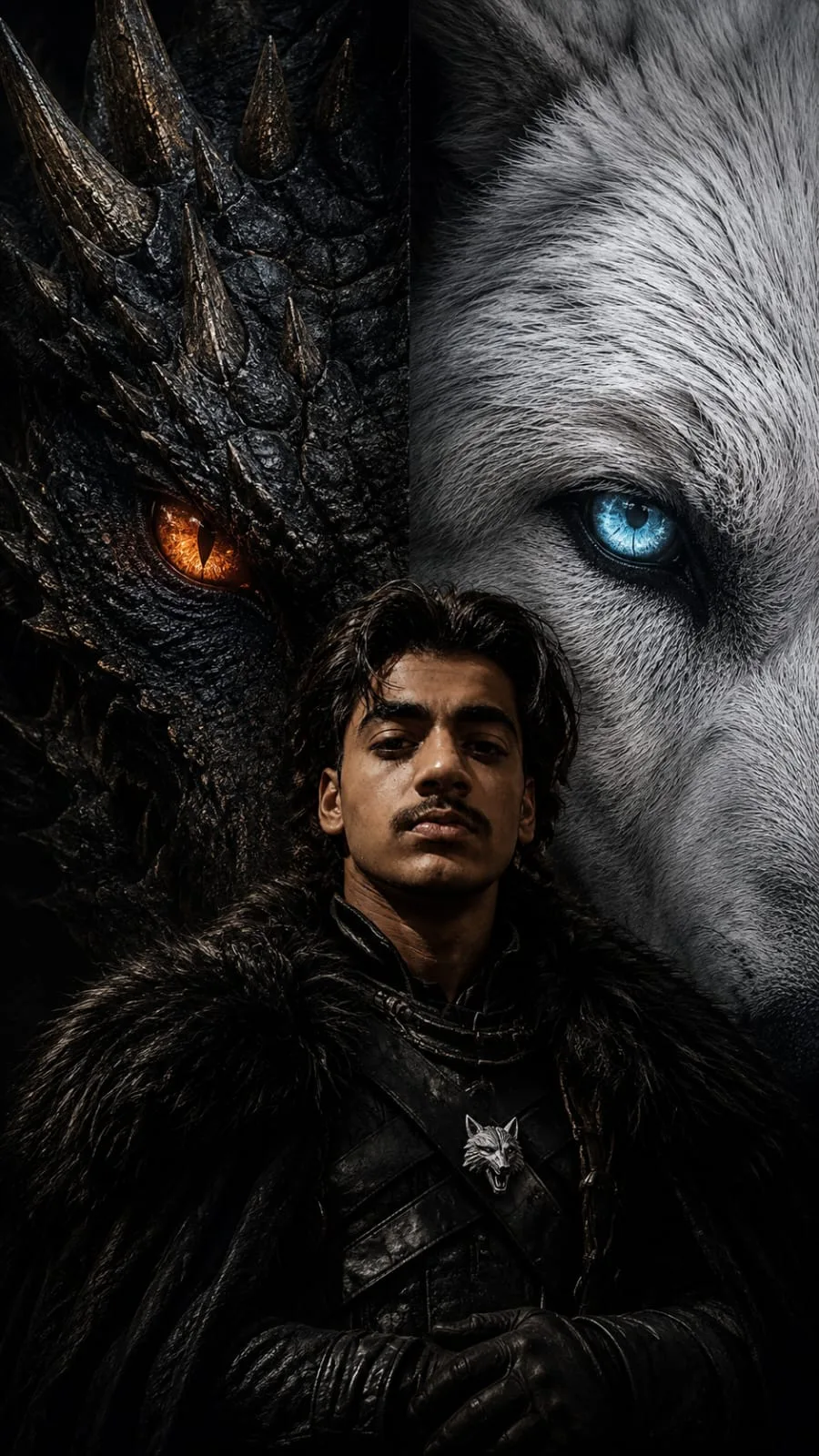 IMAGE RECREATION PROMPT Create a highly detailed, photorealistic dark-fantasy cinematic poster that closely recreates the provided