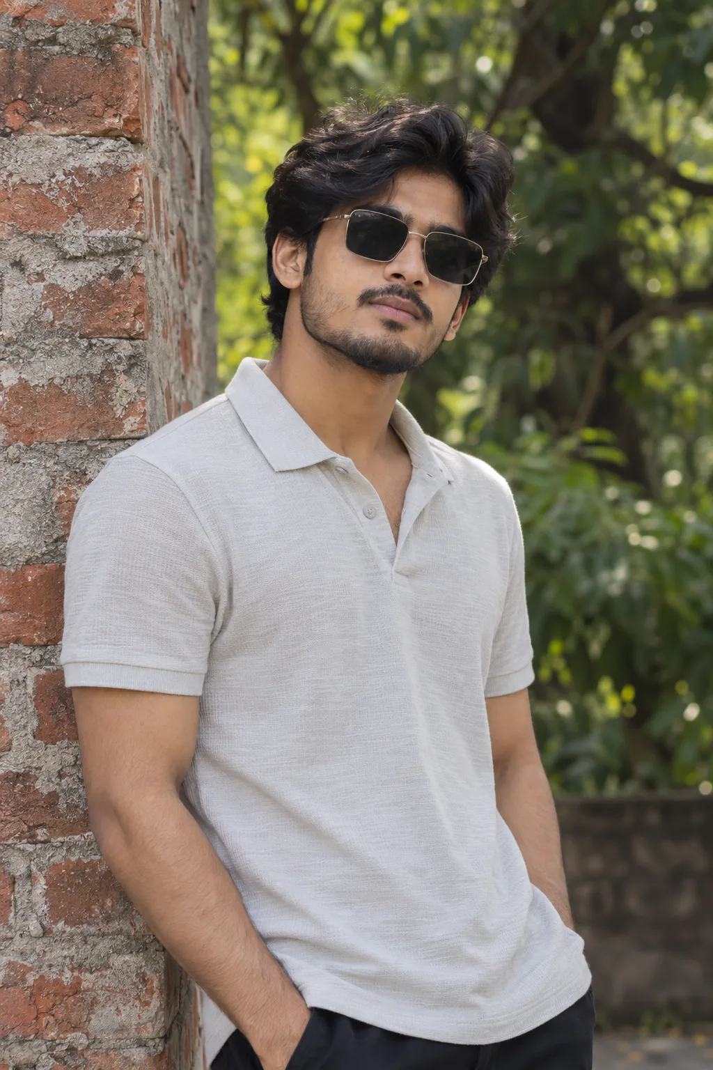 πΈ Exact Image Generation Prompt Create an ultra-realistic candid outdoor portrait of a young adult South Asian man, closely inspired by
