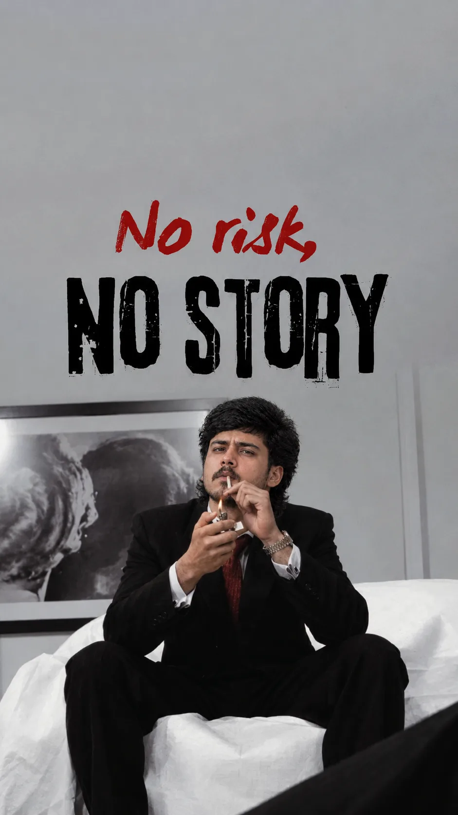 No Risk, No Story — Cinematic Noir Portrait