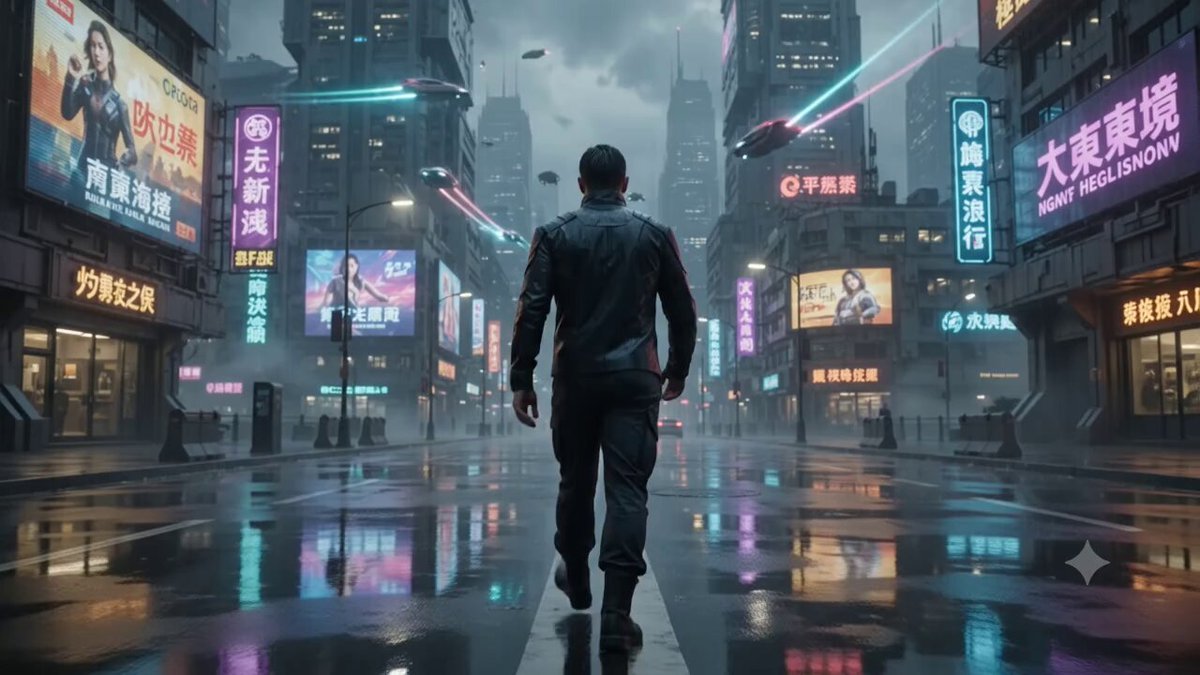 Cinematic Sci-Fi Megacity Scene
