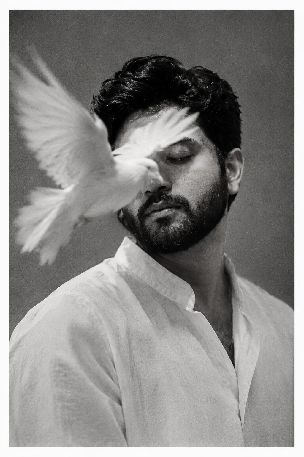 { "prompt_name": "Monochrome Dove Fine-Art Portrait From Uploaded Photo", "title": "Monochrome Dove Fine-Art Portrait From Uploaded Photo",