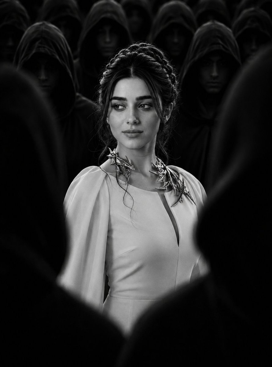 Cinematic B&W Fantasy Portrait