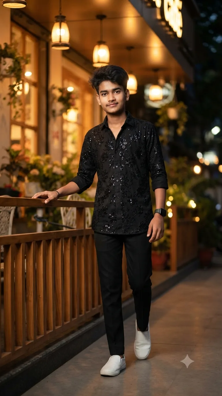 Create an ultra-realistic HD full-body fashion editorial photograph of the same 14-year-old boy from the uploaded reference image,