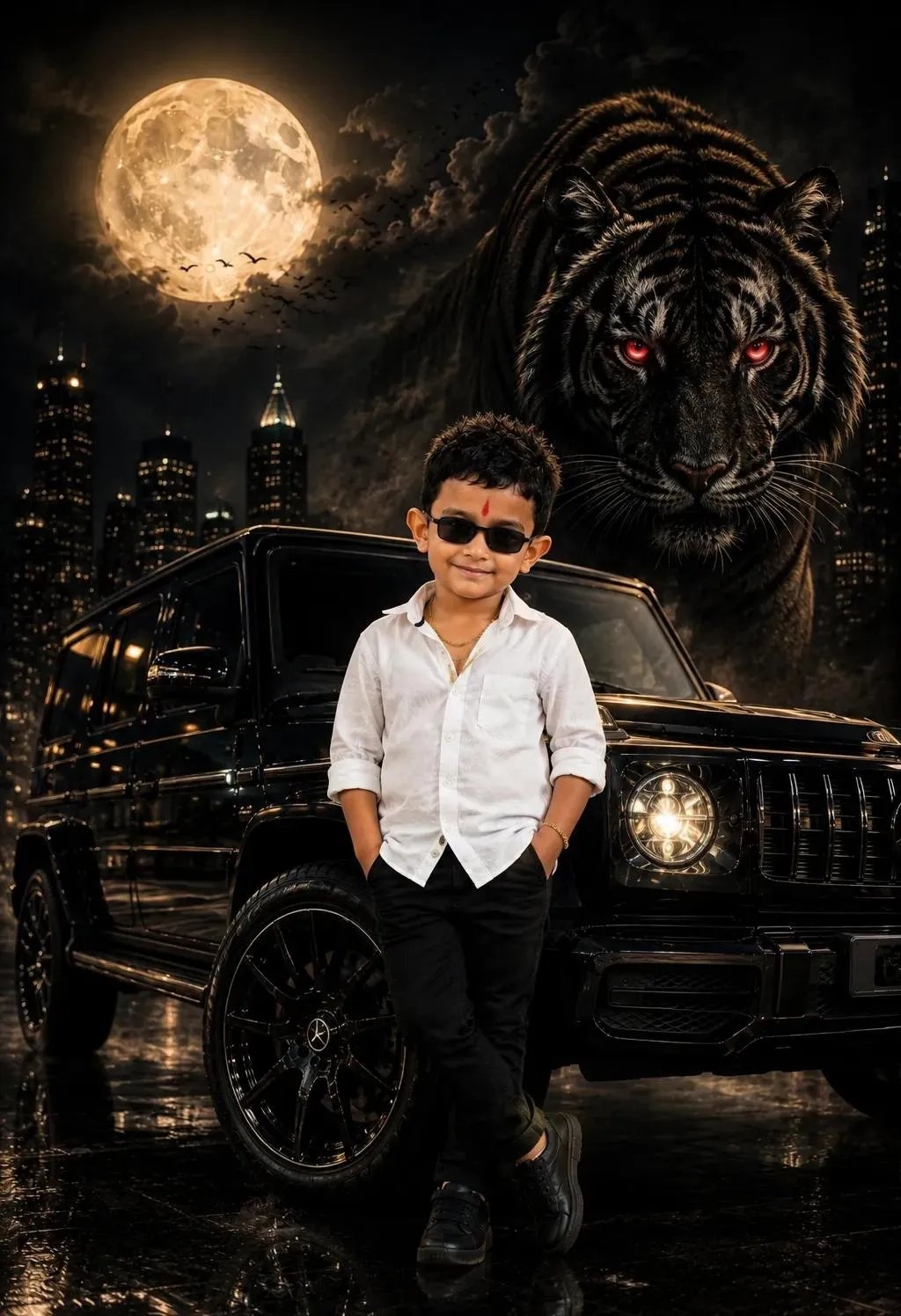 New Prompt:- @mr___p___yadav___0143 Ultra-realistic cinematic poster of the exact same 6-year-old South Asian boy, strict face consistency,