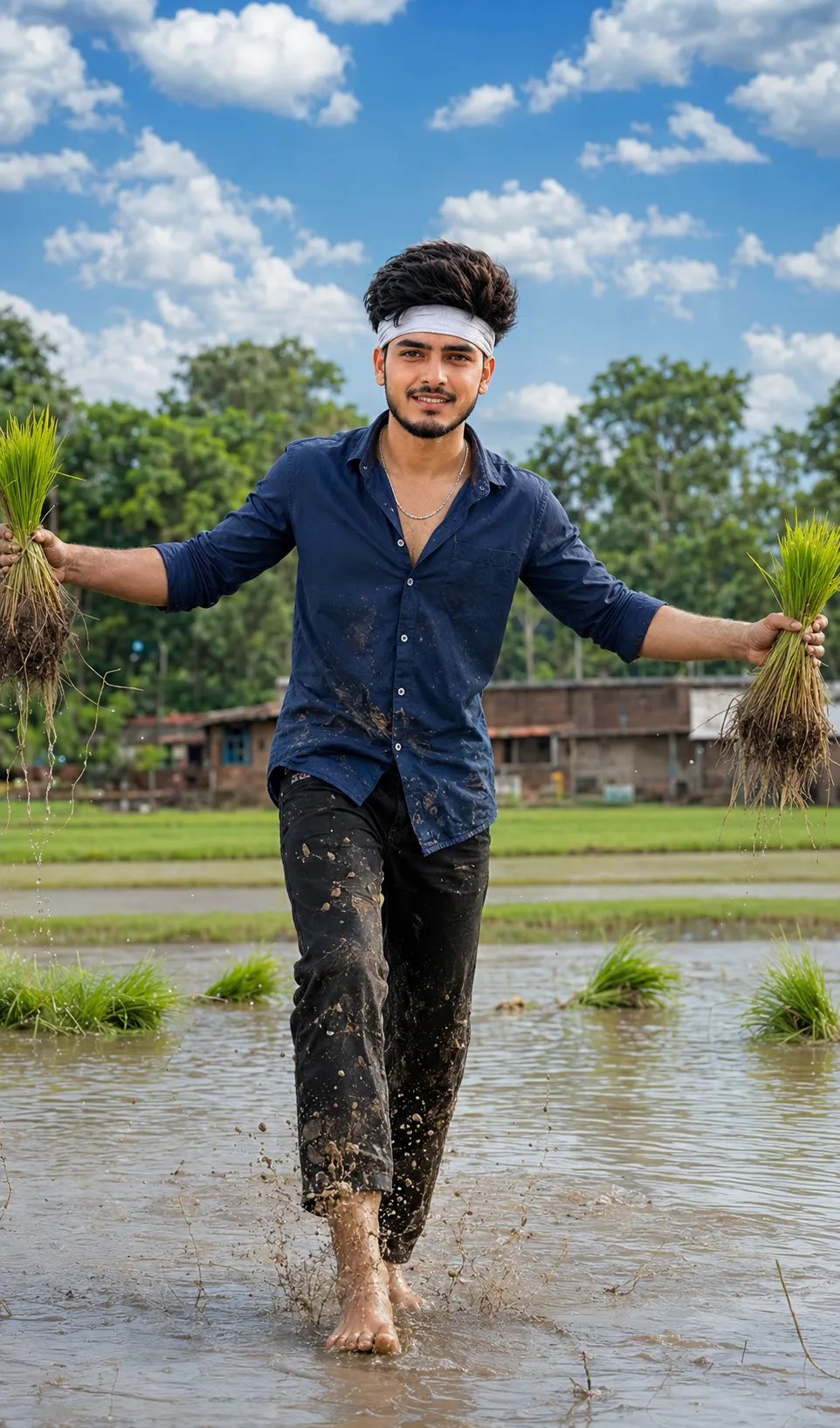 Boy in Rice Paddy
